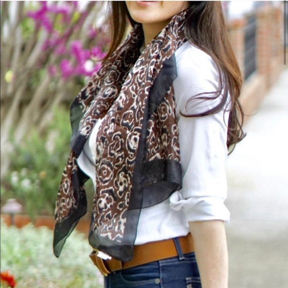 COPY - Chan Luu Leopard Silk Scarf - Picture 2 of 3